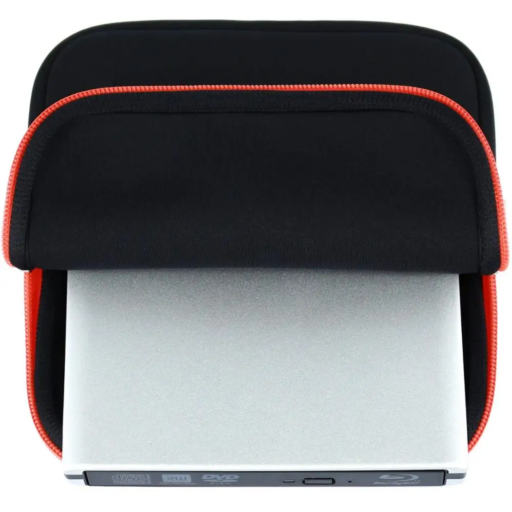 
 Черный Неопреновый защитный чехол для переноски CD DVD Blu-Ray с передним карманом для внешних оптических приводов  