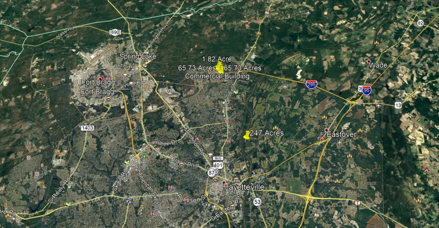 
Land Lot Property Walsh Parkway, Fayetteville 2.214 Acres, NC US Real Estate for Sale North Carolina, USA 