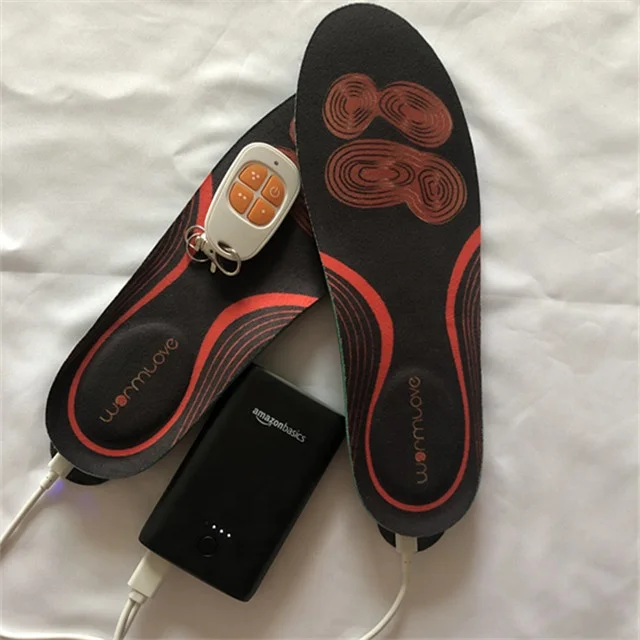 
WarmLove Wholesale factory price Rechargeable Heated Insoles Battery Powered Foot Warmers for Men and Women 