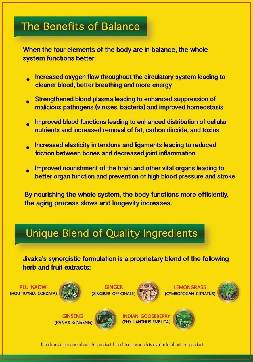 Natural Herbal Yellow Jivaka Collagen Capsules Tablets Good for Health from Thailand with Factory Price