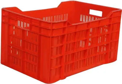 Wholesale HDPE Plastic Vegetable Milk Egg Food Crates Food Grade Strong Plastic Folding Crate For Fruits and Vegetables