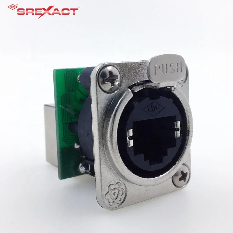 Прямой контактный разъем cat5e rj45