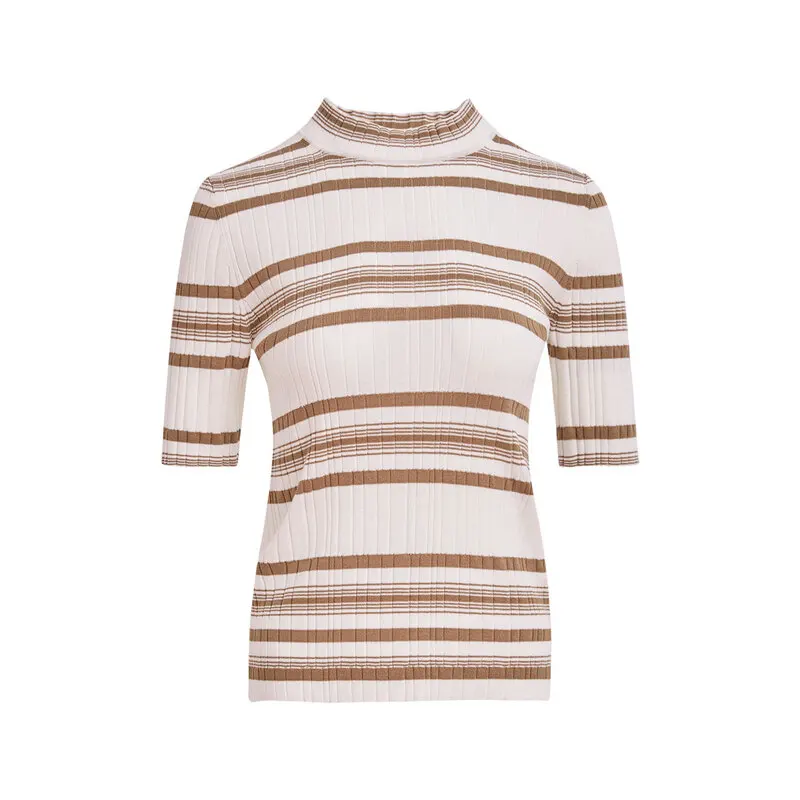 
naivee spring series cotton striped slim women top with half sleeves ladies sweatshirt classic 