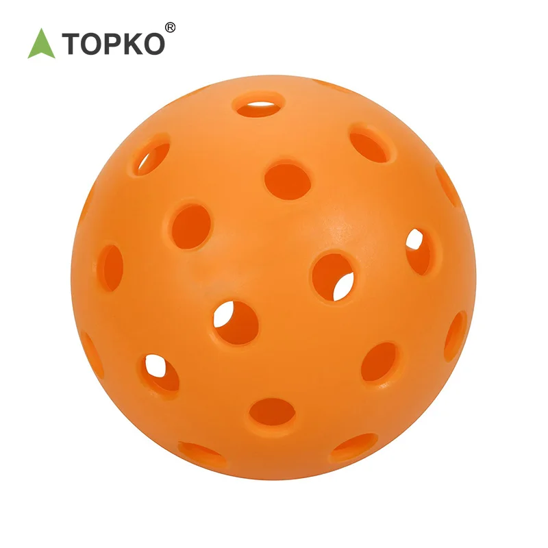 Topko High Quality Plastic Pickle Ball for Outdoor Courts 40 holes Pickleball Balls Indoor and Outdoor Sports Golf Practice Ball