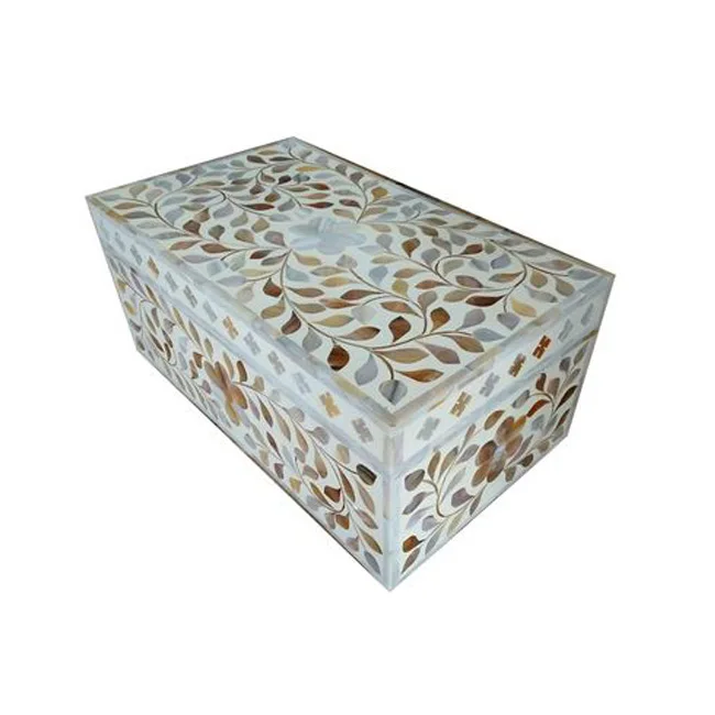 Natural Stone Mother Of Pearl Decorative Box Mother Of Pearl Blank & White Inlay Jewellery Box Storage Box By Axiom Home Accents