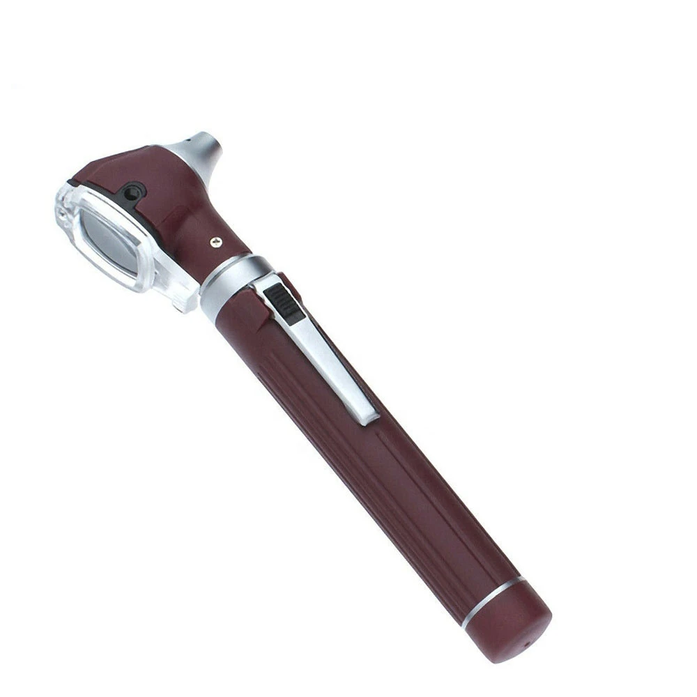 OTOSCOPE MINI FIBER OPTIC MAROON COLOR POCKET MEDICAL ENT DIAGNOSTIC OTOLOGIST SURGICAL MEDICAL DIAGNOSTIC INSTRUMENT    MGI-19
