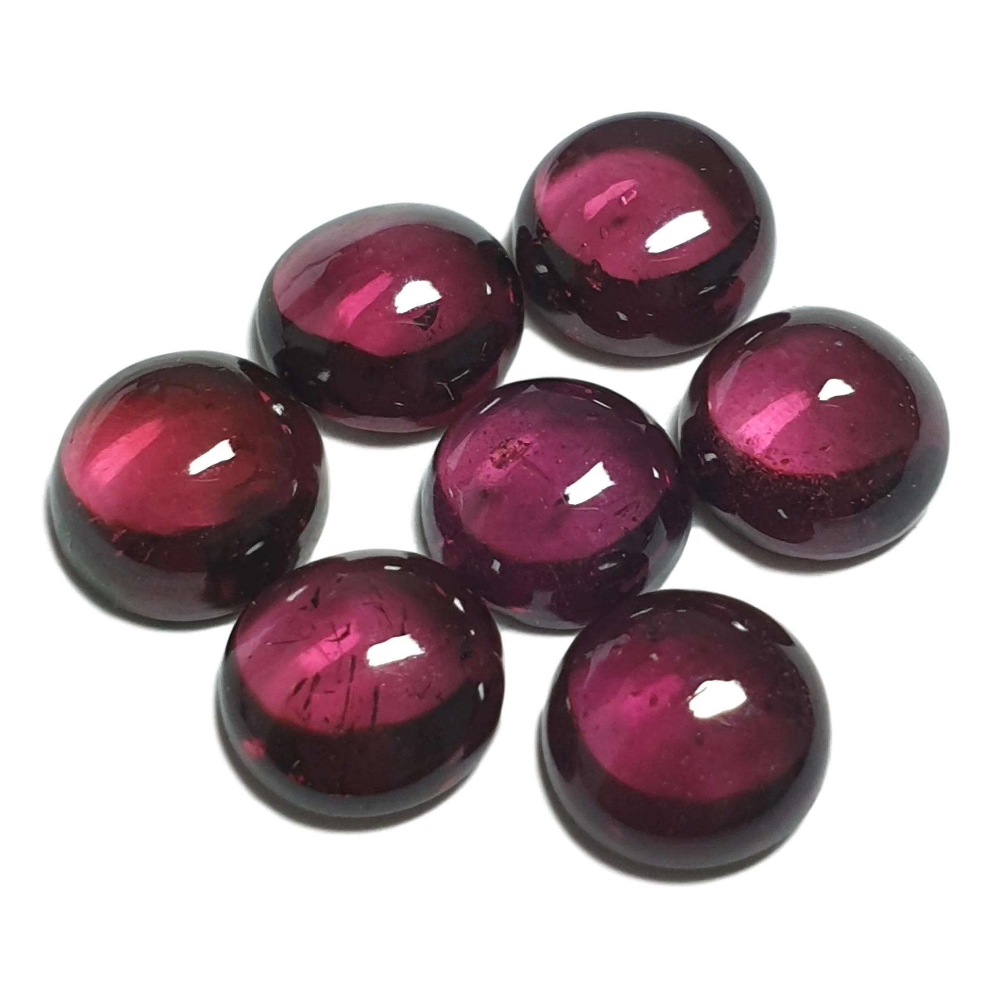 
Калиброванные Кабошоны, Круглый гранат родолит 