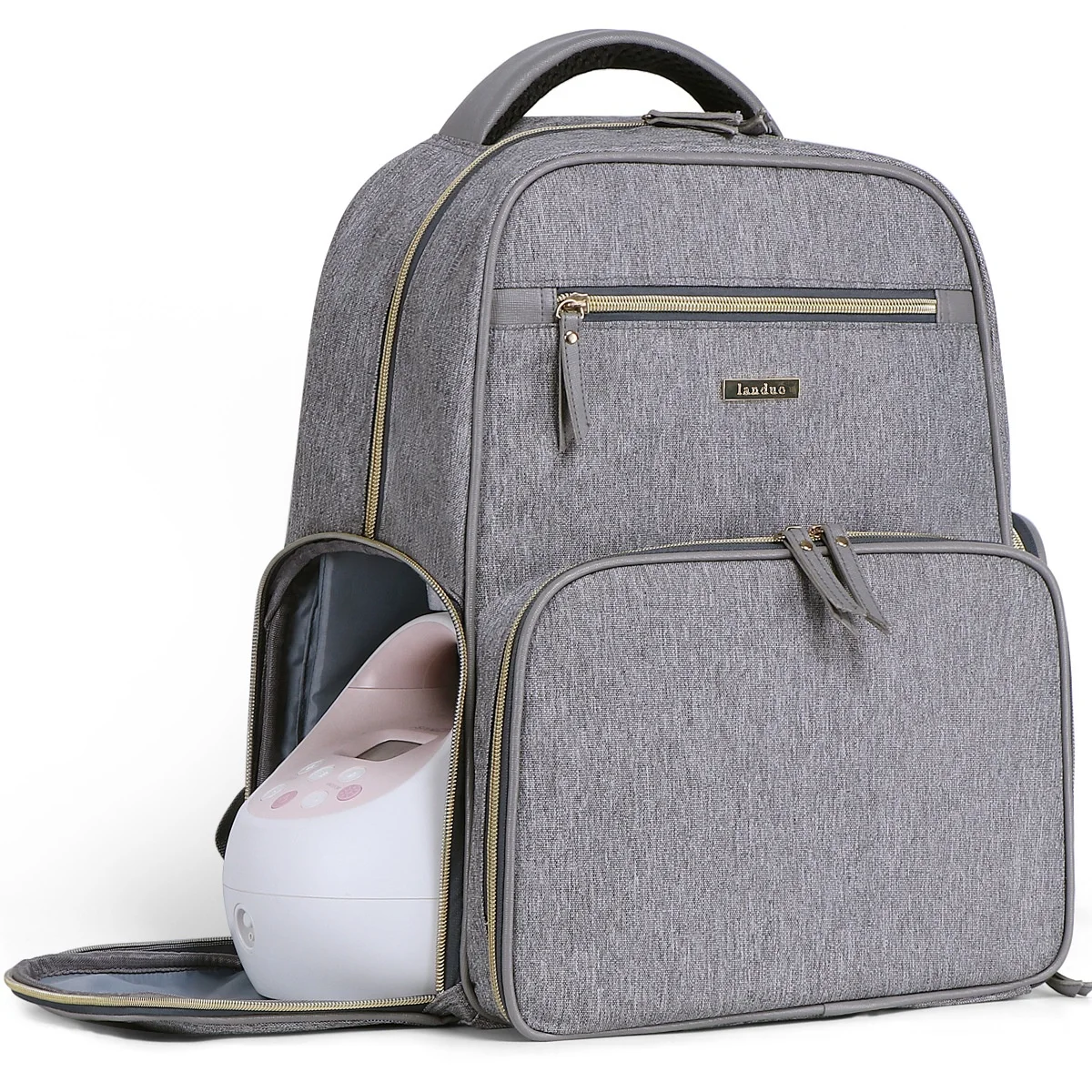 New land Multifunction Mummy luxury Bag waterproof Baby Diaper Breast Feeding Milk Pump big capacity Backpack baby care tote bag