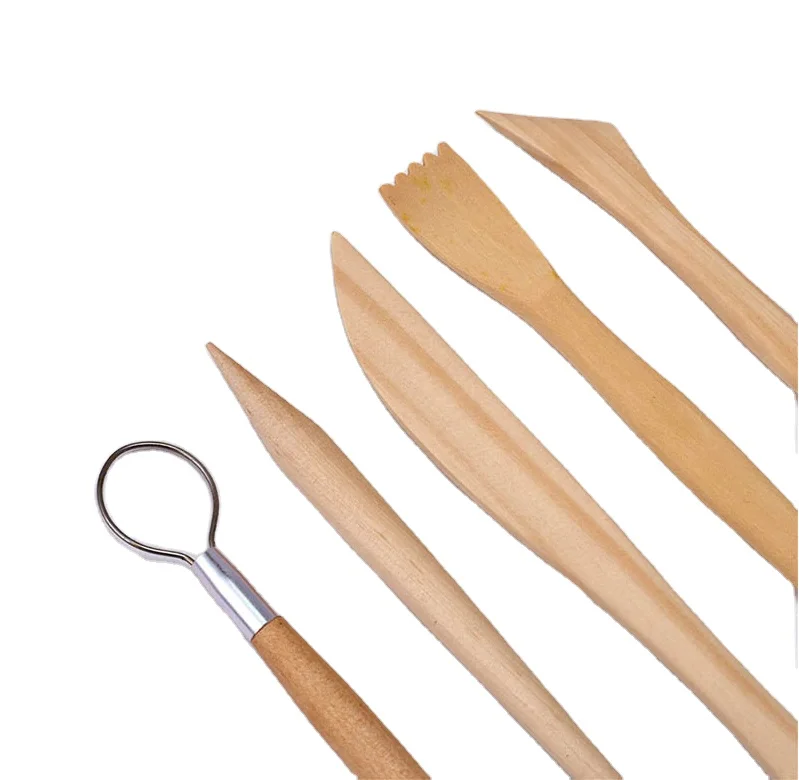 5 Pcs/bag set Clay Modeling Tool Pottery Tools Kits for Shaping and Sculpting for sale