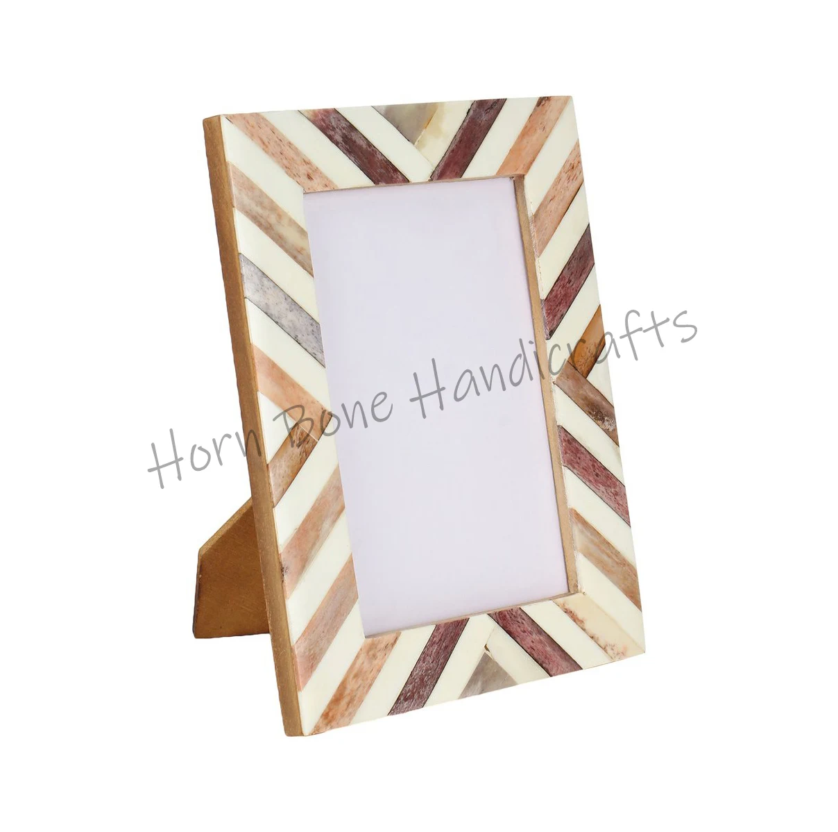 Top Products Bone Inlay Photo Frame Designer Wall Decor Bone Stripes Picture Frame Wall Art Photo Frame Custom Colors
