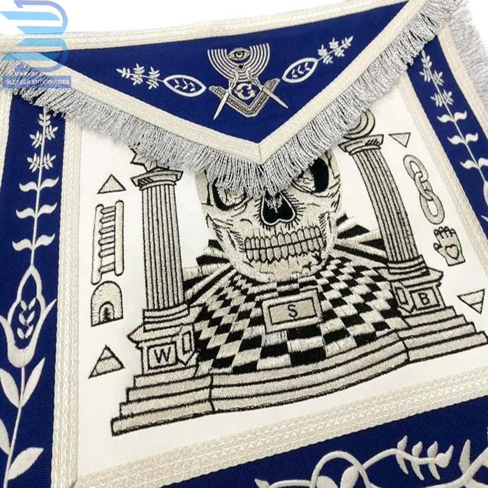 Cheap Price Freemasonry Regalia Masonic Custom Design Skull Pillars Masters Carpet Machine Made Apron