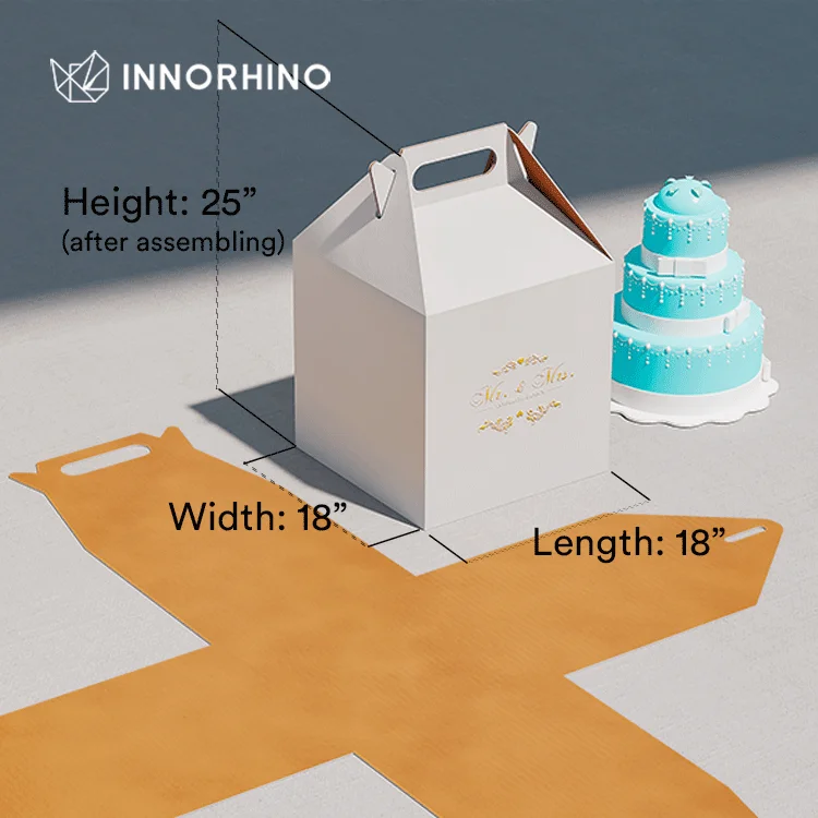 Custom Wedding Invitations Luxury Preserved Flowers Cake Box