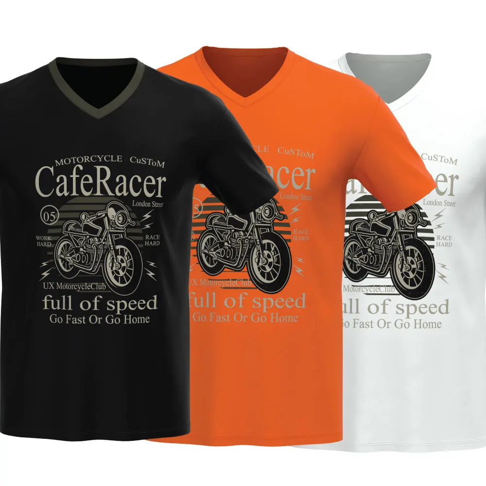 
Man Clothing Premium quality Custom printed T-shirt Soft Black white orange Single Jersey 95% Cotton 5 % Spandex Comfortable 