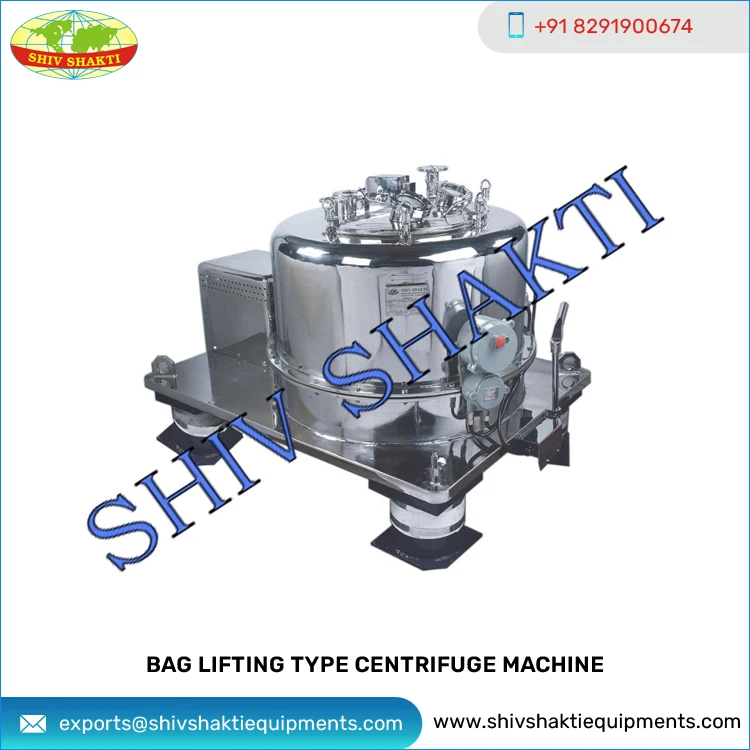 Easy to Operate Low Maintenance Excellent Performance Stainless Steel Bag Lifting Type Centrifuge Machine Supplier