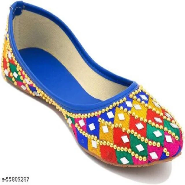 Punjabi Jutti Standard Traditional Look Mirror Multicolor Shoes Manufacturers In India At Best Market Price Good Quality
