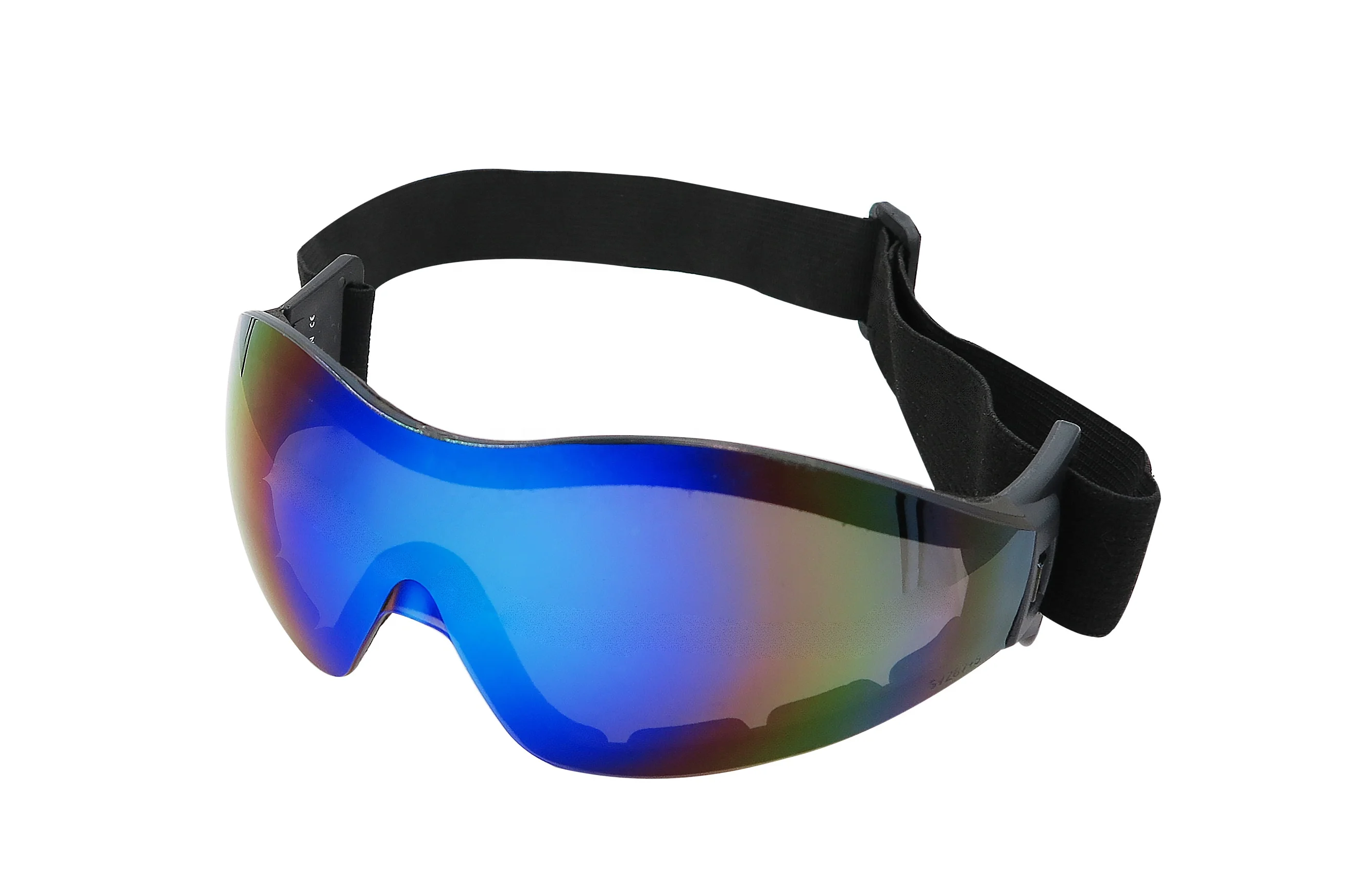 Customized Logo printed sport goggles anti-fog PC lens with mirror coating unisex sunglasses