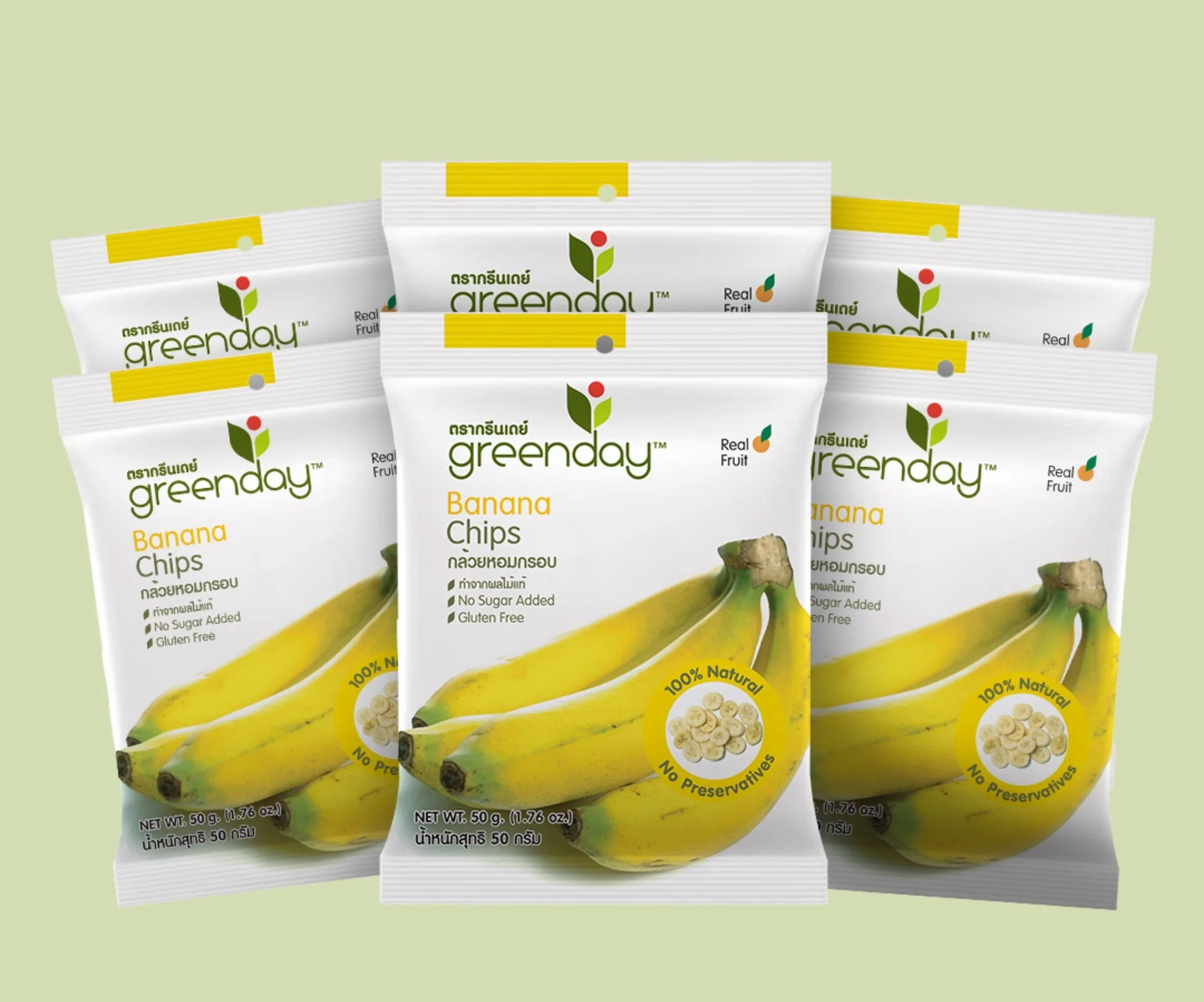 Vacuum-fried Banana, Banana Chips 100% Natural Low Fat Healthy Snack 50g From Thailand