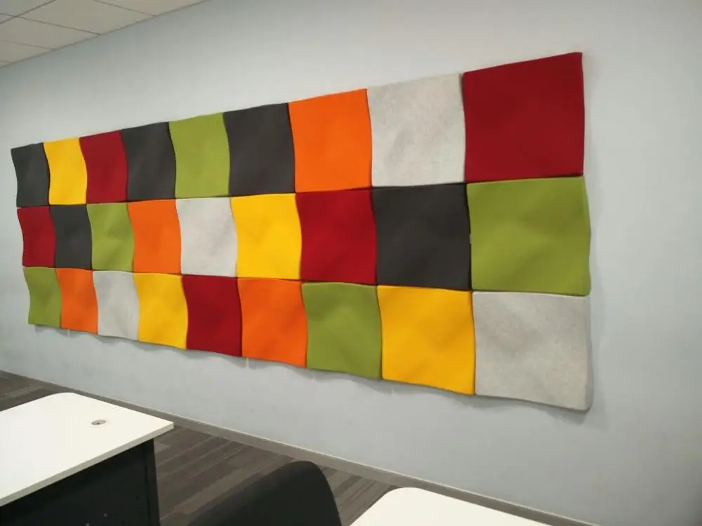  Спокойная панельная акустическая система 3D - модели акустических панелей из полиэстера звукоизоляционные ПЭТ шумостойкие