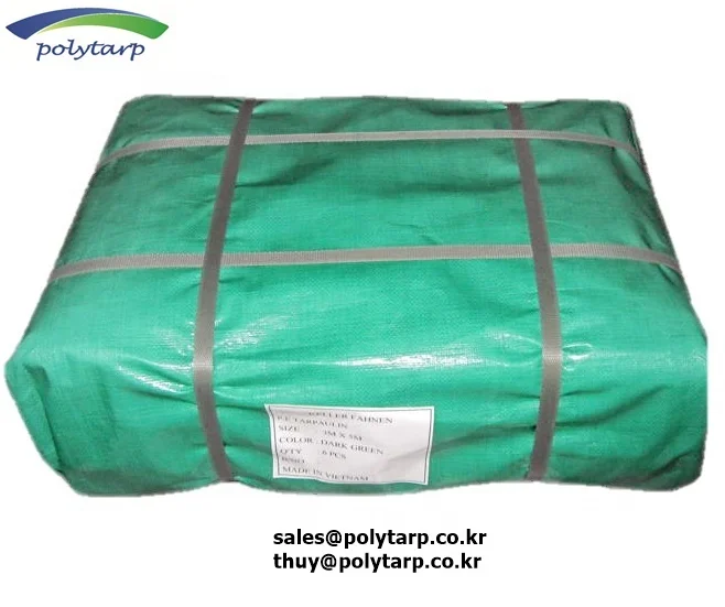 Customized PE Tarpaulin made in Vietnam by Korean company - Ready made tarp - High quality - Competitive price PE Tarpaulin