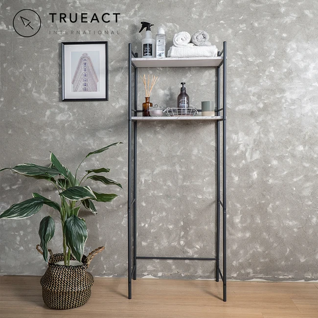 2-tier MDF shelf Space-Saving the Toilet Shelving Unit | Bathroom | Taiwan | Chrome | toilet shelf | space saver | organizer