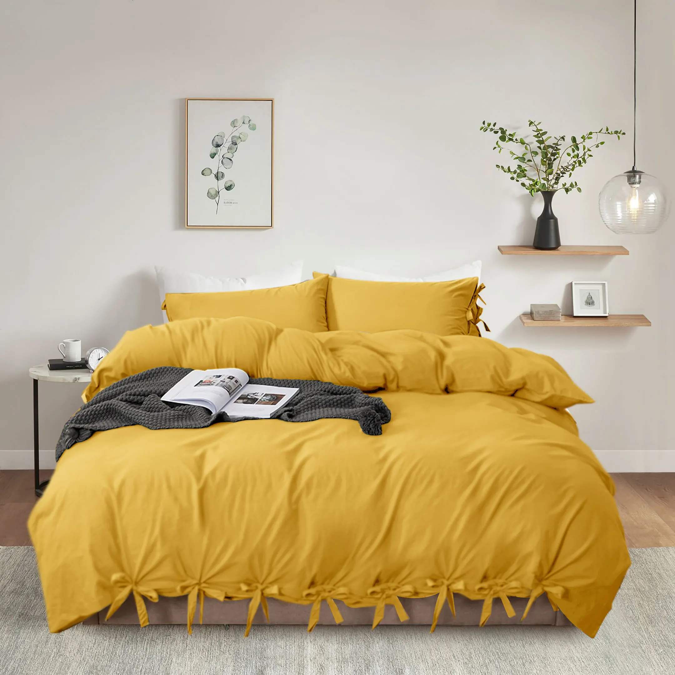 Affordable Luxury Design knots style Bedding Duvet Cover Sets Bed Cover microfiber bedding 90 gsm with pillow cover whole sale