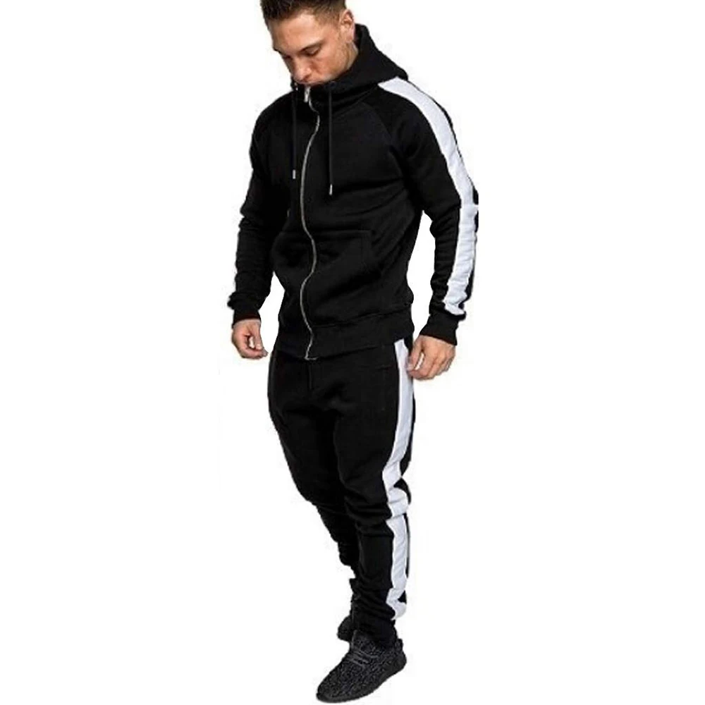 Pakistan Made Cotton Fleece Sweat Suit Long Sleeves Collar With OEM Service