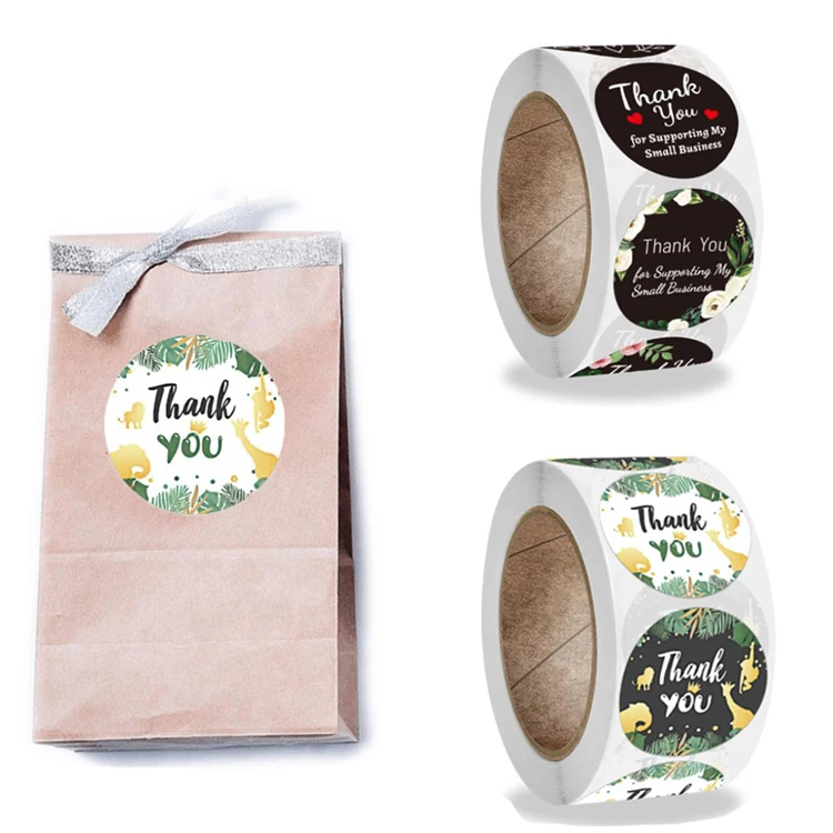 Круглая наклейка «спасибо» на День Благодарения бумажная этикетка для книг печати подарка в честь ребенка упаковки подарков