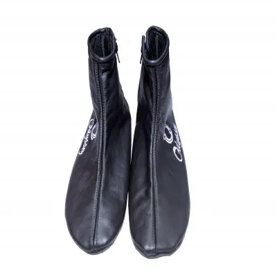 Leather Socks, Kuffain Mozy Home Office Travel Mosque Socks Zipper Versatile Unisex Indoor