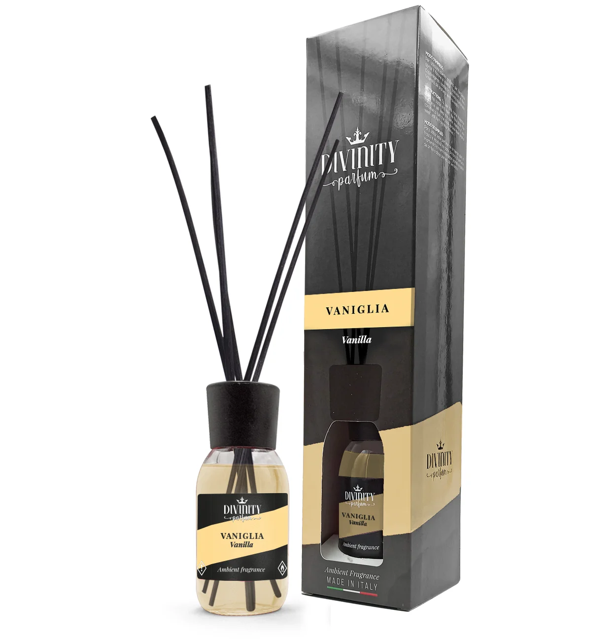Top Air freshener Vanilla Italian exclusive line scent reed diffuser 125ml home fragrances wholesale