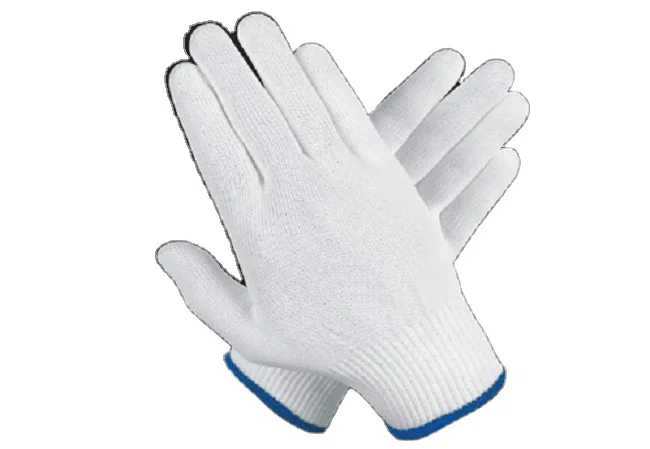 Premium quality PU Palm Fit Nylon Gloves HY01 ESD 13gauge Seamless Offer Black White Striped Unisex OEM Knit