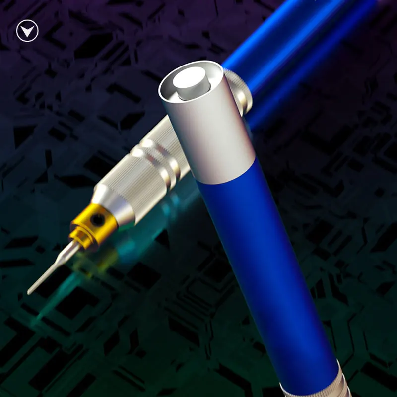 Low Price Blue Micro Polishing Wooden Name Gift Custom Electric Metal Engraved Pens