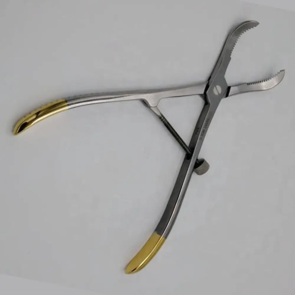 Bone holding forceps Stainless steel with gold handle available in different sizes by SKIN PIERCING TOOLS
