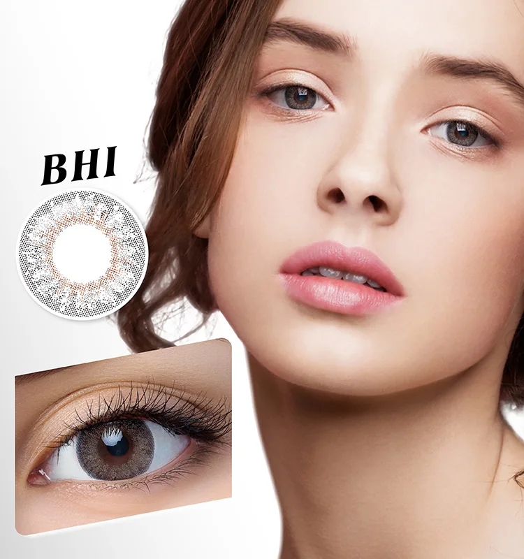 Natural Top Three Tone Gray Color Daily Contact Lenses