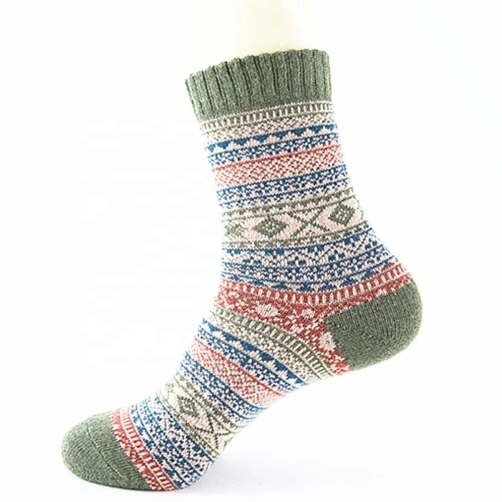 Mens Rabbit Wool Blende Warm Winter Socks Men Style Colorful Mans Socks Breathable