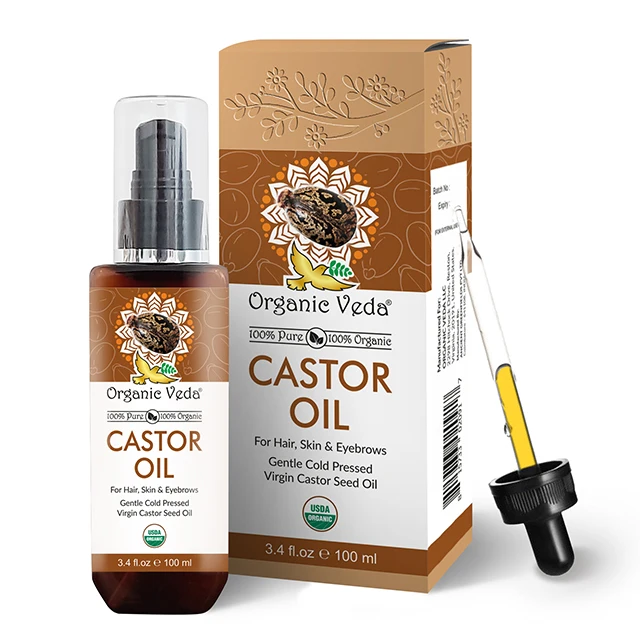 Private label castor oil at wholesale price For Eyelash Eyebrow Hair Growth Treatment / Hair treatment oil Skin care oil