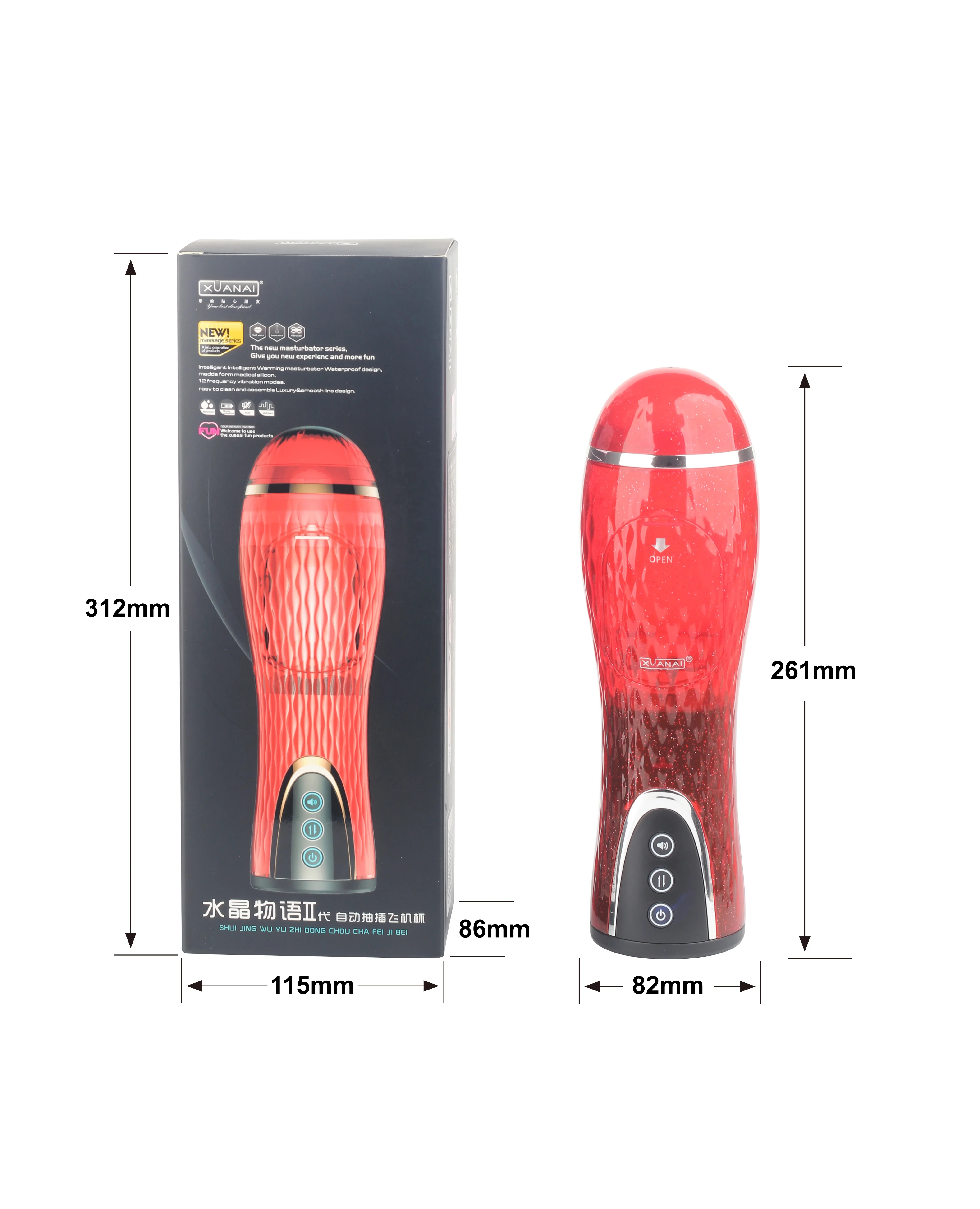 New Electric Telescopic Hands Free Male Masturbation  Cup Intelligent Voice Pocket Pussy