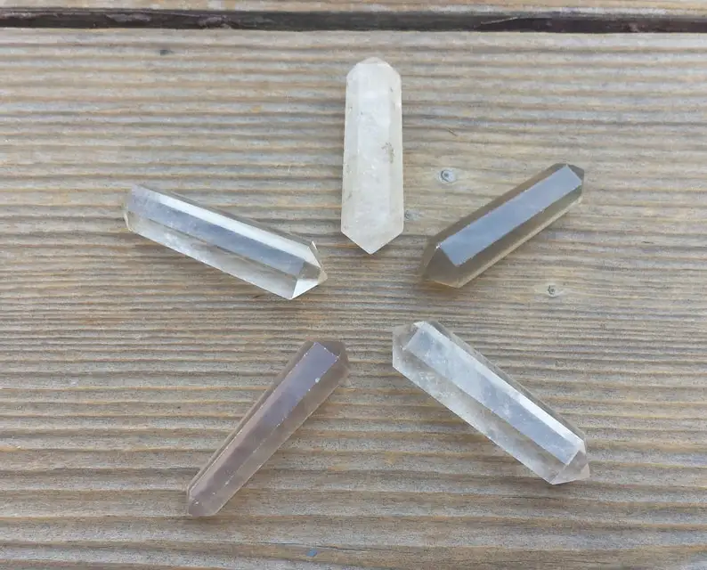 High quality Smoky Quartz double point  Natural gemstone pencil  Crystal Pencil Point  Healing Crystals for energy meditation