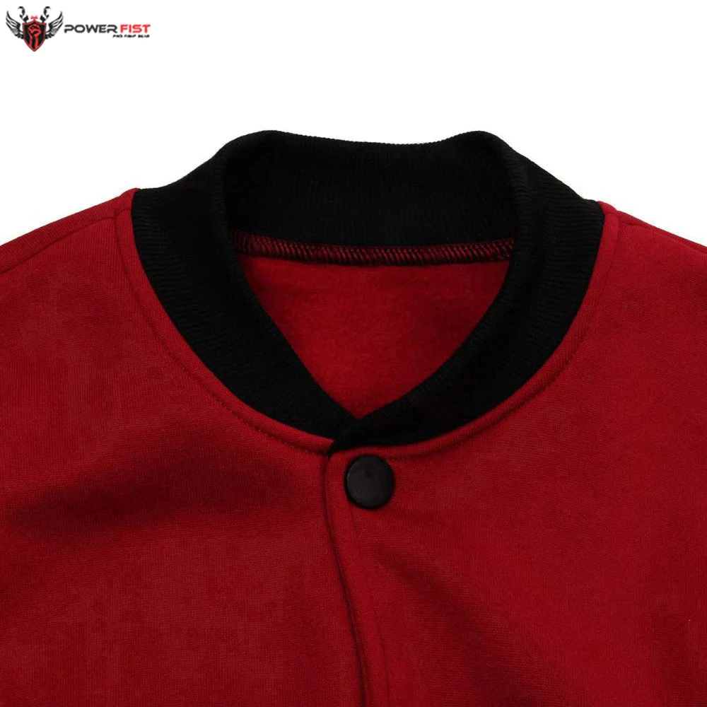 Cool Men Wine Red Baseball Jacket Autumn Fashion Slim Black Sleeve Bomber Jacket Men Brand Varsity Jackets