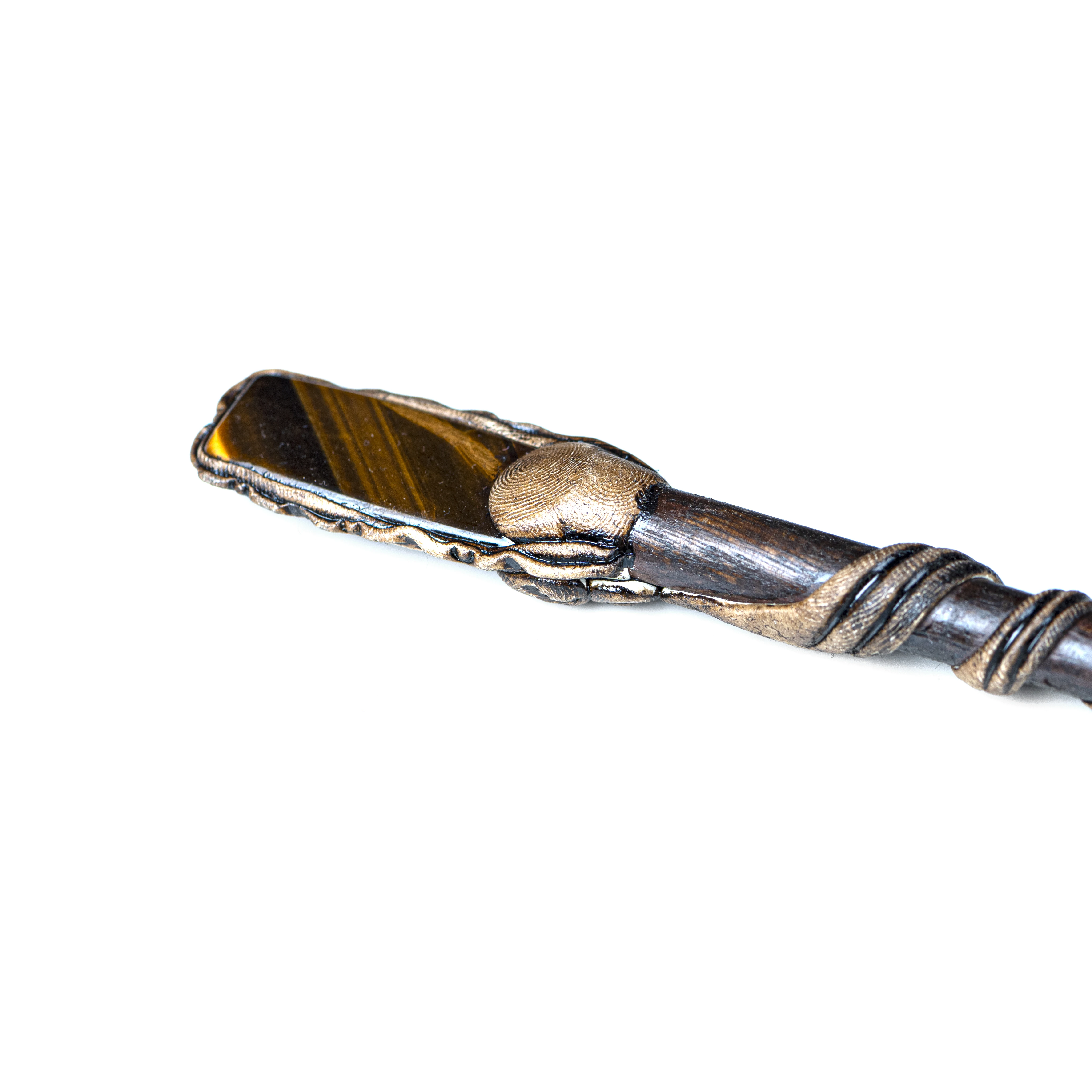 Tiger Eye Crystal Hair Jewelry Accessories Acetate Chopstick Vintage Hair Stick Women Girls Long Hair Stick