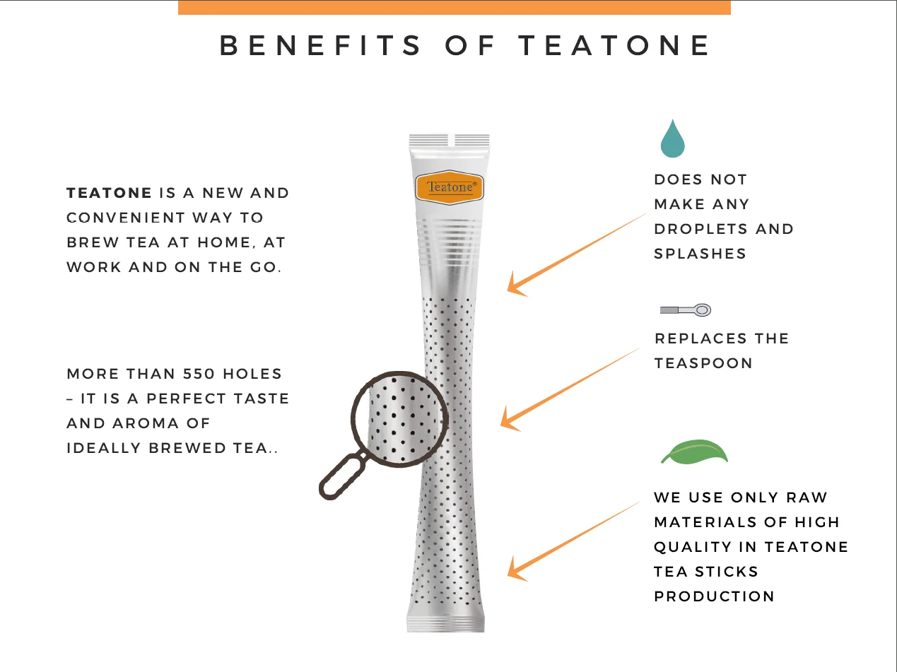 Forest berries in stick TEATONE 100 sticks in individual package * 2g High quality