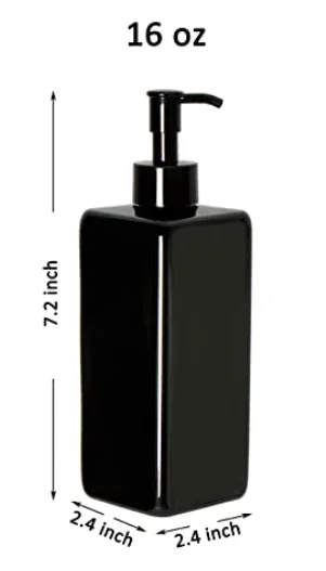 8oz 10oz 16oz 22oz Empty Plastic Square Pump Bottles Refillable Square Plastic Pump Container Bottles for Liquid