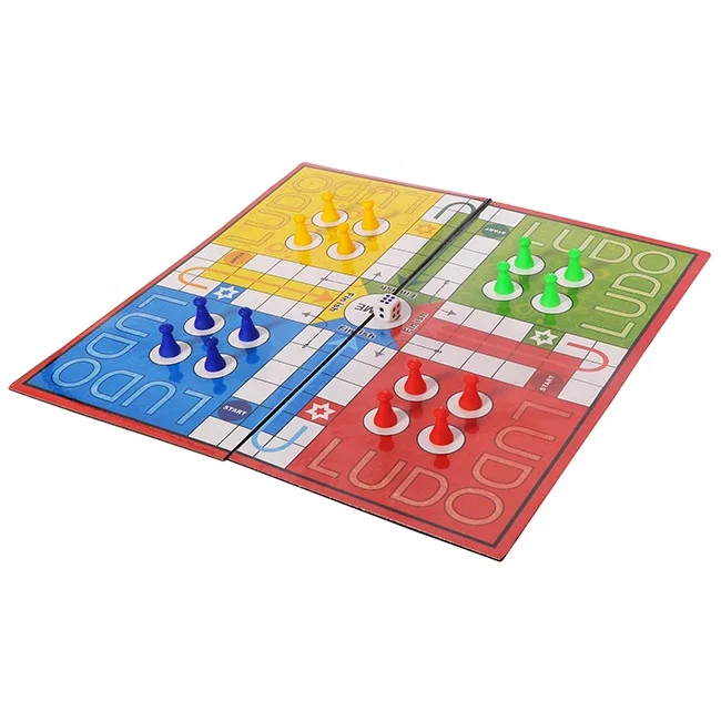 Manufacturer OEM ludo board game Laminated Cardboard Ludo and Chess Board Game Kids Board Game In Bulk
