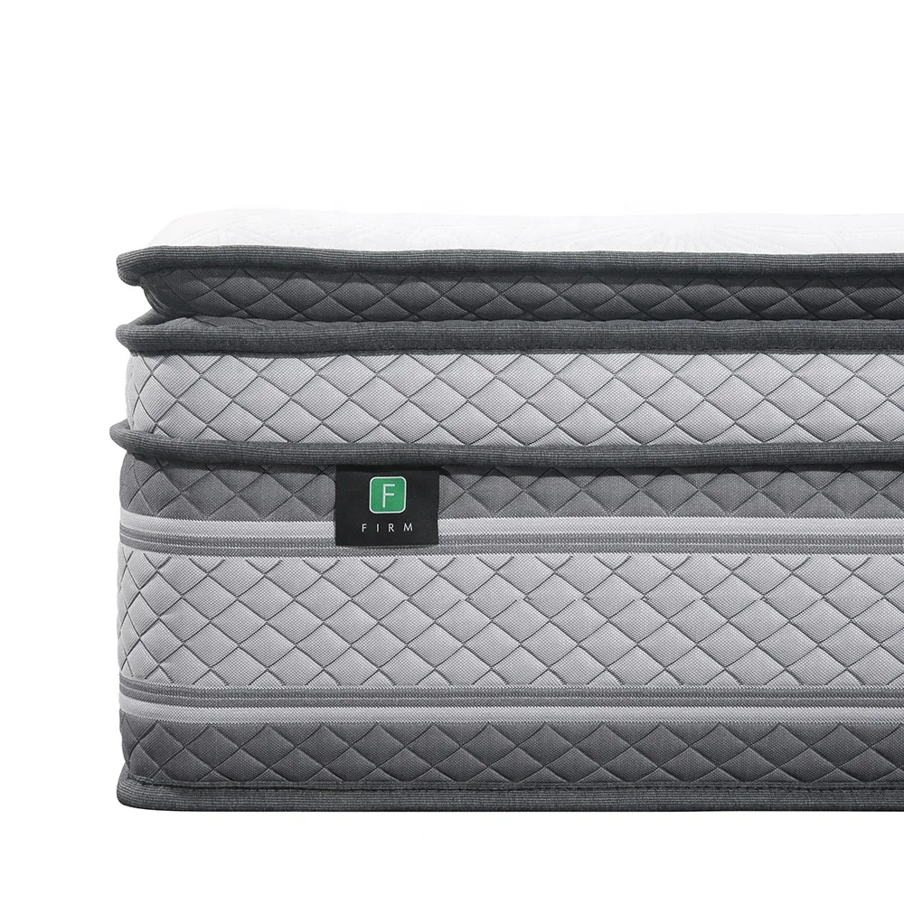 Supplier price mattress queen Hotel Pillow Euro Top Latex Foam Innerspring Hybrid Bed Mattress 13.5 Inch thickness