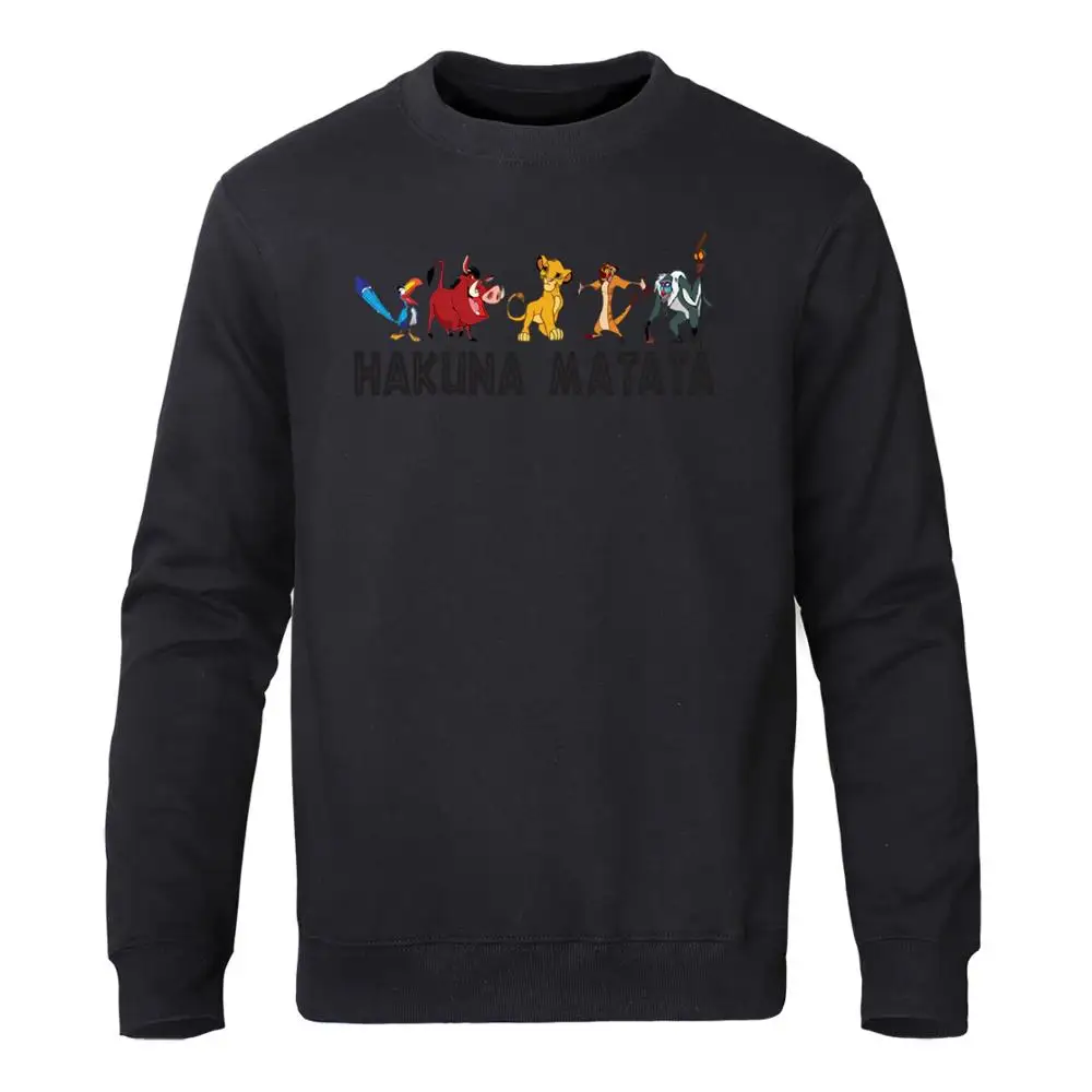 
 Модный свитшот с принтом короля льва, мужская повседневная спортивная одежда с аниме, Мужской пуловер на осень и зиму, уличная одежда  