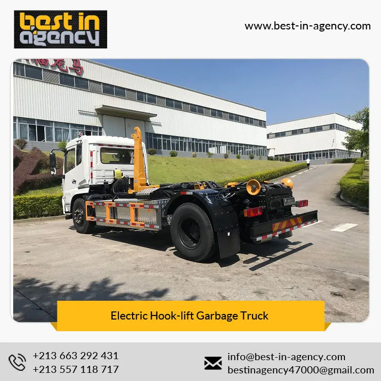 New Condition Best Quality Hotel Applicable Automatic Electric Hook-lift Garbage Truck Manufacturer