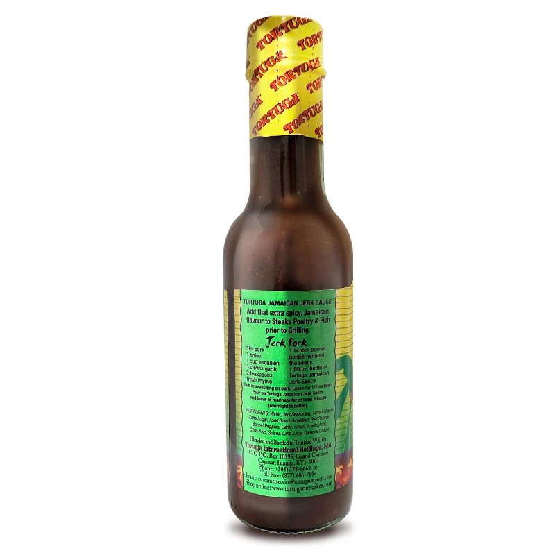TORTUGA Caribbean Jamaican Jerk Hot Sauce 5 oz Meat Seafood Eggs Vegetable Pasta Pizza Sauce The Perfect Premium Gourmet Gift