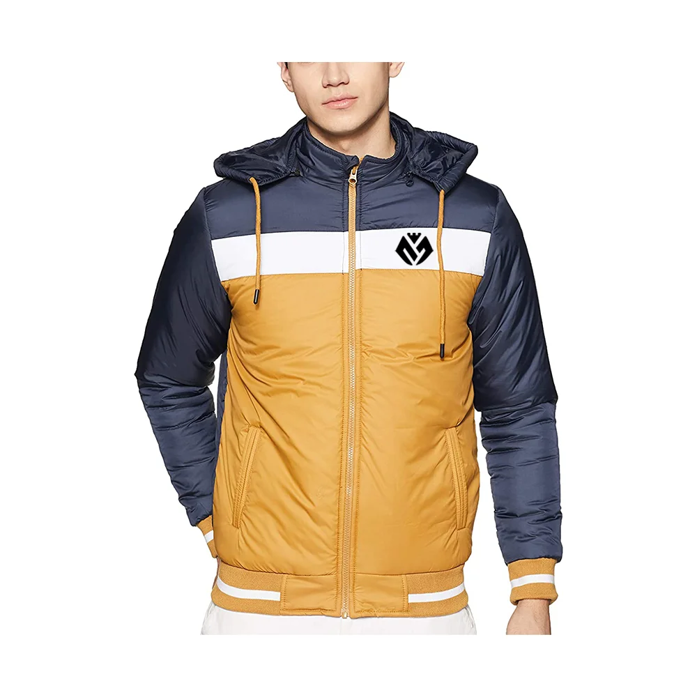 New Design Customized Logo Plus Size Men Puffer Jackets Hood Winter Waterproof Warm Puffer Jacket