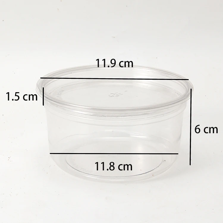 Wholesale Custom Clear Plastic Take Away 12 oz Salad Bowl Packaging PET Box For Fruit