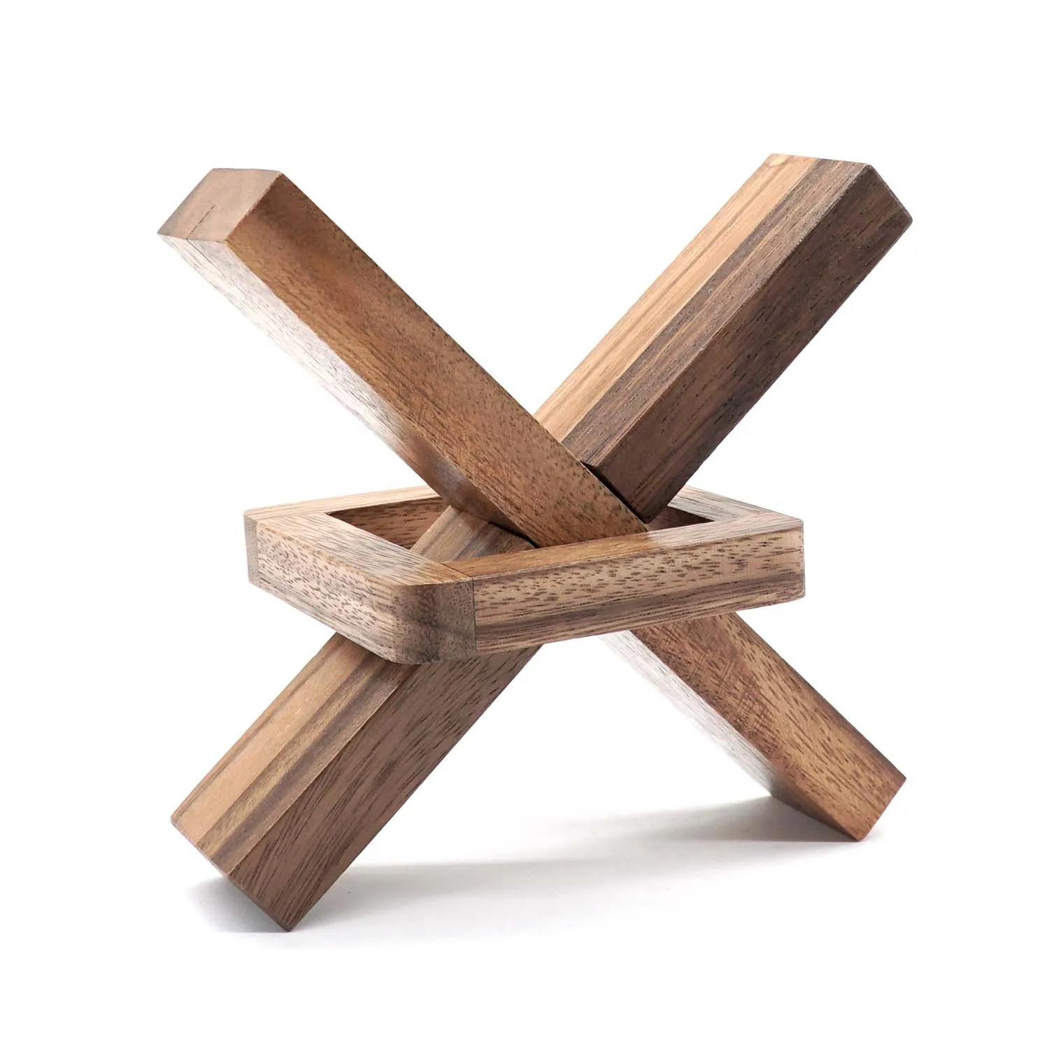 The Logic Games Gifts and Brain Teaser Puzzles Wooden Cross Out to Think Fun for Kids and Adults Carton Natural Wood Educational