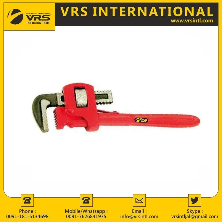 High Quality Carbon Steel Pipe Wrench Stillson Type available in Various Sizes Hand Tool used for Industrial and Personal Work